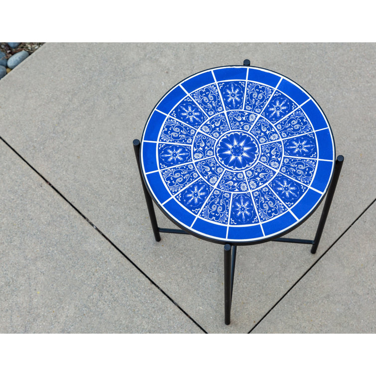 Bungalow Rose Ellent Ceramic Outdoor Side Table Wayfair